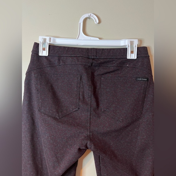 Anthropologie Sanctuary Burgundy & Black Printed Pull-On Ponte Pants NWOT - Picture 4 of 7